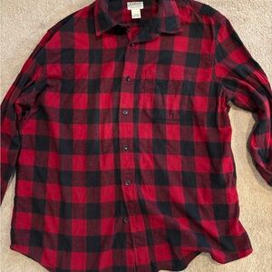 Ll bean buffalo plaid red flannel XL